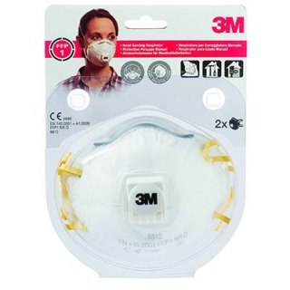 Półmaska filtrująca, ręczne szlifowanie(2)3m z zaworem8812 FFP1 XA004838802