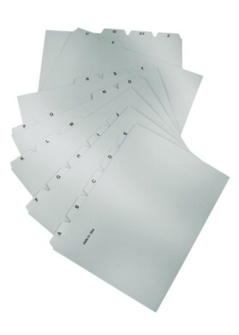 Przekładki HAN Kartei, PP, A4, do kartoteki, A-Z, 25 kart, szare HN984-13 Przekładki HAN Kartei, PP, A4, do kartoteki, A-Z, 25 kart, szare HN984-13