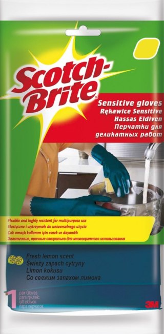 Rękawice SCOTCH BRITE_ Sensitive, rozm. L, niebieskie