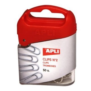 Spinacze niklowane 50szt.APLI 12344 pudełko plastik