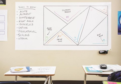 Suchościeralna folia w rolce POST-IT_ Dry Erase (DEF6X4-EU), 122x183cm, biała