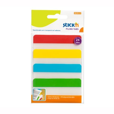 20172017.09.06911391057580e8679264_blk2903 Przekładki indeksujące przeźroczyste 38x76mm 4 kolory STICKN 21609 - obrazek 1