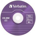Płyta CD-RW VERBATIM SLIM Kolor 700MB x12 43167 - obrazek 2