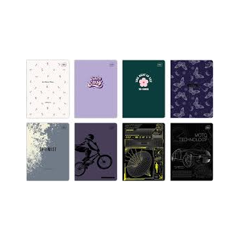 Zeszyt A5 60 kratka mix wzorów INTERDRUK