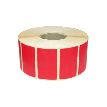 Etykiety termiczne na roli 50x40 1000szt czerwone gliza 40mm