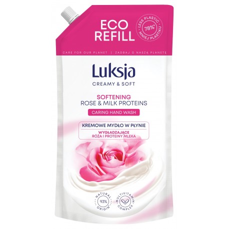 5cb4a17c-aeec-4074-954e-a4ced394cabf LUKSJA Mydło zapas 400ml ROSE 49145 - obrazek 1