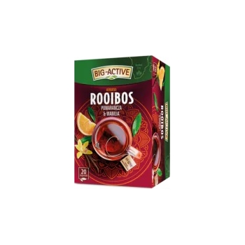 Herbata BIG-ACTIVE Rooibos pomarańcza i wanilia 20t czerwona
