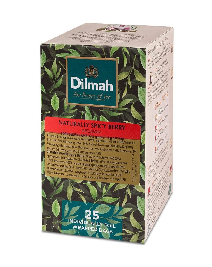 bfbab784-1664-424b-bc17-1b8a5a755d06 Herbata DILMAH Naturally Spicy Berry 25 kopert ziołowo-owocowa - obrazek 1