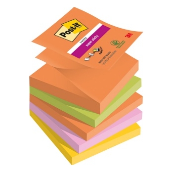 Bloczek samoprzylepny POST-IT Super Sticky (R330-5SS-BOOS), 76x76mm, 5x90 kart., BOOST