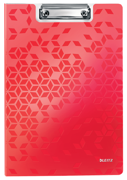 Deska z klipem i okładką Leitz WOW, czerwona 41990026