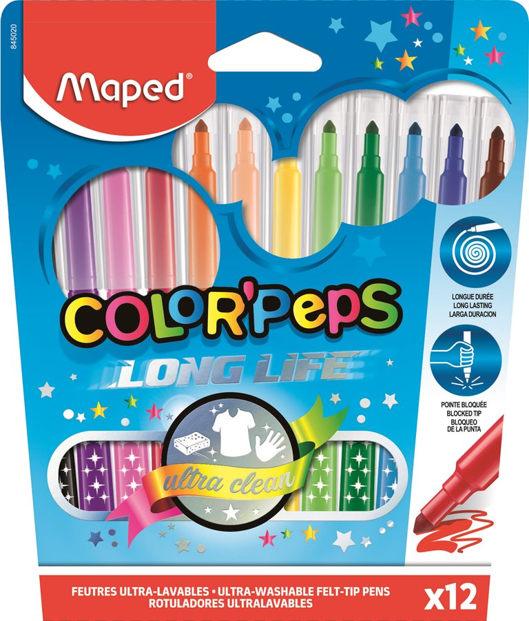 flk0470244- Flamastry 12kolorów COLORPEPS 845020 MAPED - obrazek 1