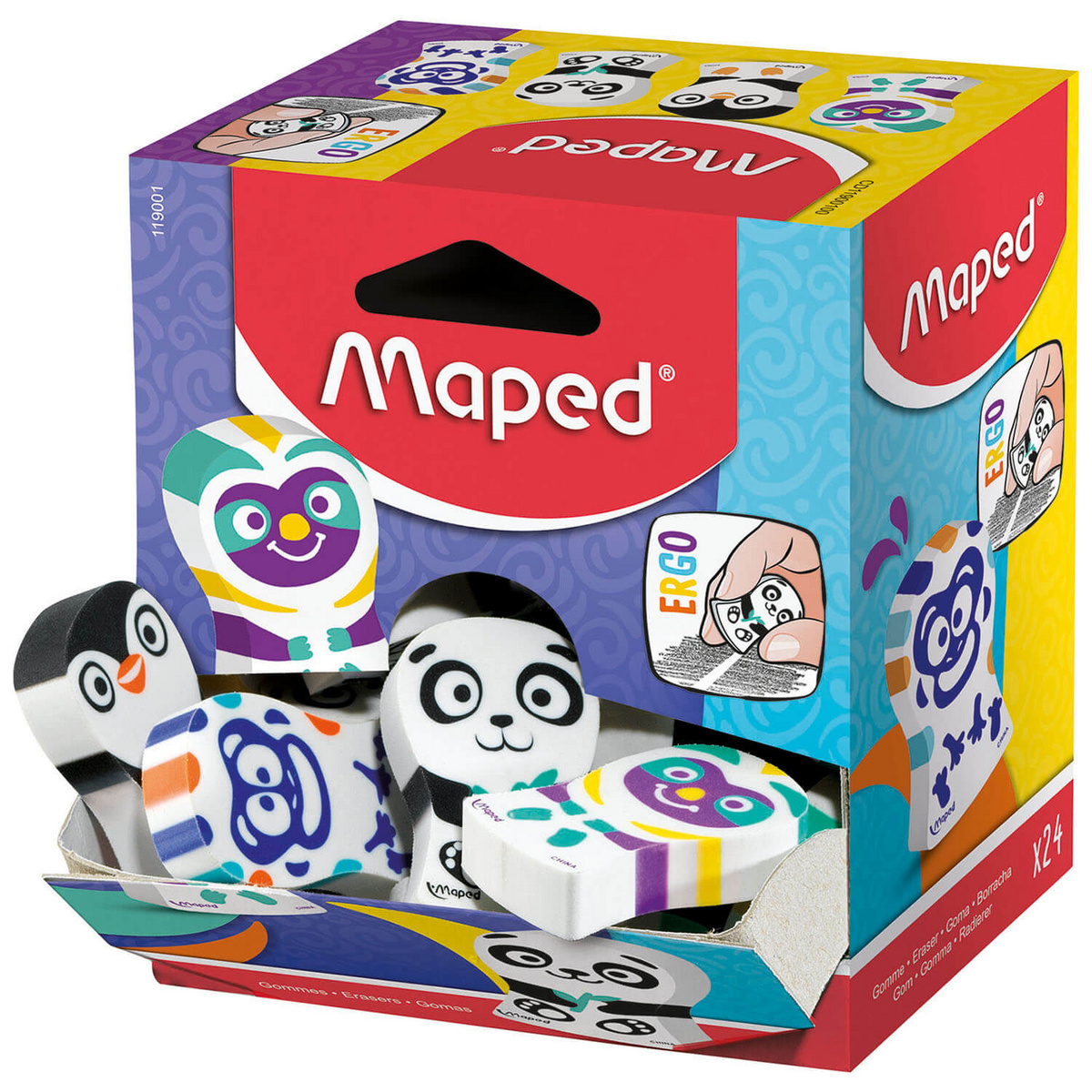 guk0005 Gumka ERGO FUN mix kolorów 119001 MAPED - obrazek 1