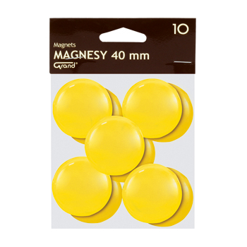 Magnes 40mm GRAND, żółty, 10 szt 130-1704