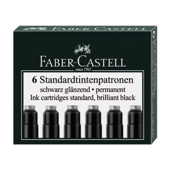 Naboje krótkie FC185507(6)czarne FABER CASTEL