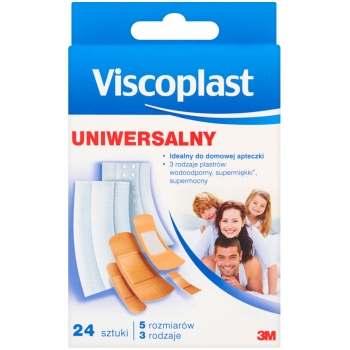 Zestaw plastrów VISCOPLAST, 24szt., 3rodzaje/5rozmiarów UNIWERSALNE YP201111603