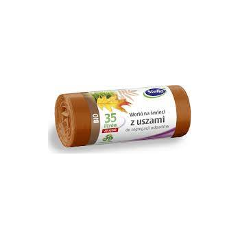 STELLA Worki 35l do segregacji BIO brązowe z uszami LDPE  (20 szt.) 032181