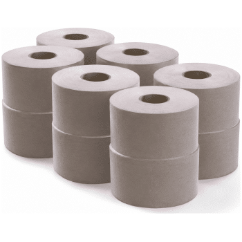 Papier bezzapachowy toaletowy Jumbo szary 1 warstwowy 12 rolek