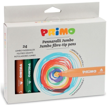 Flamastry szkolne Primo CMP Morocolor Jumbo, 8 mm, 24 kolory w pudełku 604JUMBO24